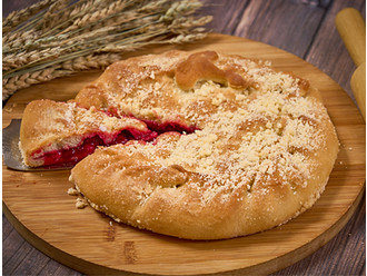 Пирог с вишней (дрожжевой)